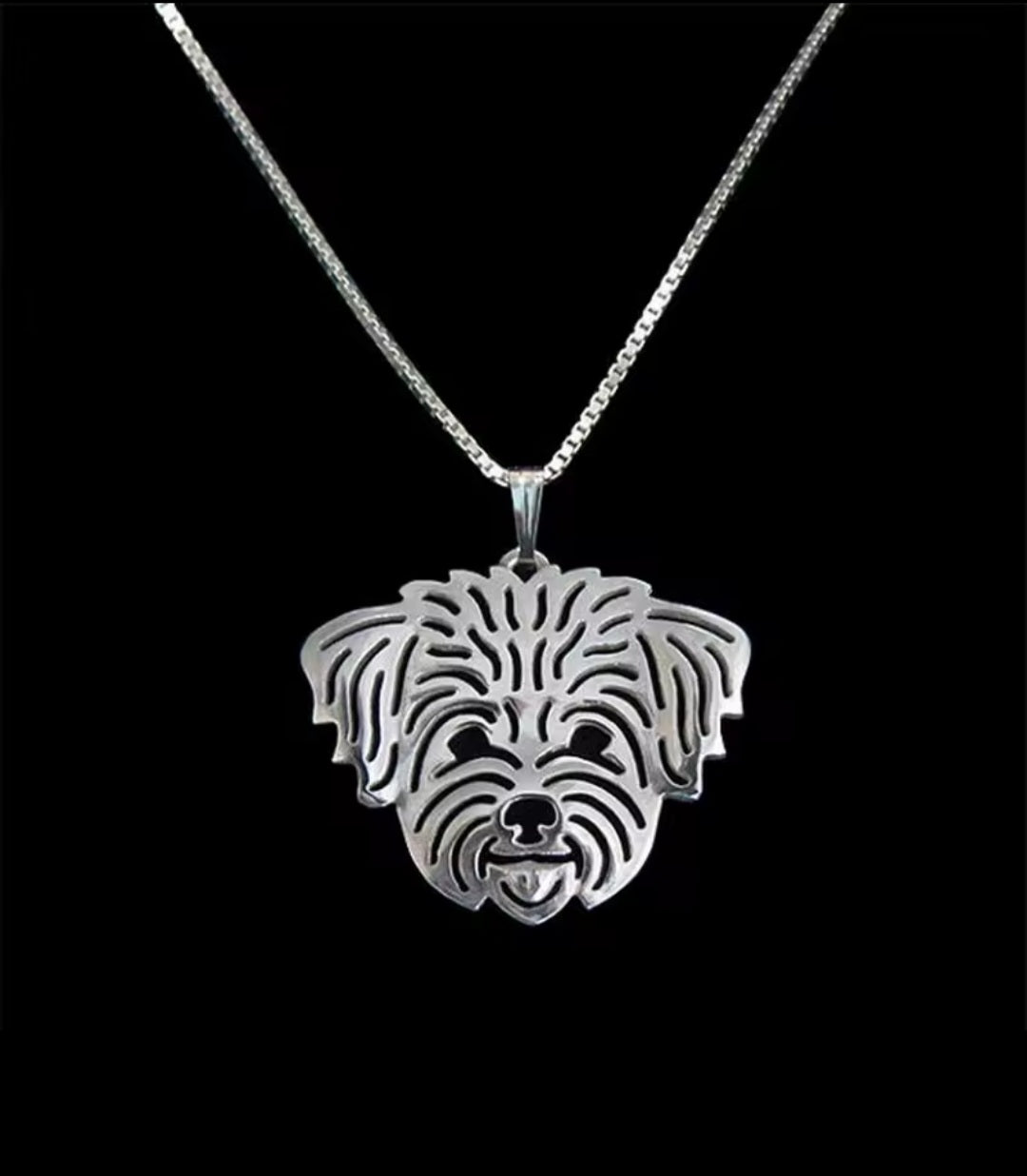 Cotton de Tulear pendant & necklace