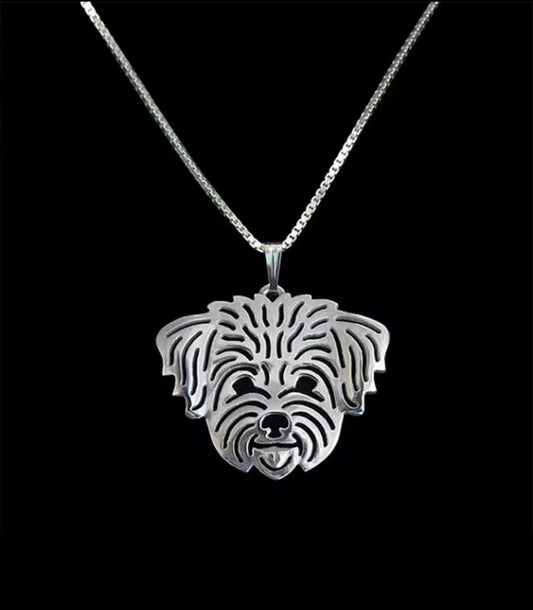 Cotton de Tulear pendant & necklace