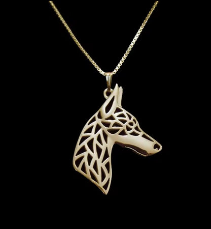 Doberman pendant & necklace